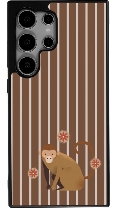 Coque Samsung Galaxy S25 Ultra - Silicone rigide noir Monkey with stripes Coque Samsung Galaxy S25 Ultra - Silicone rigide noir Monkey with stripes