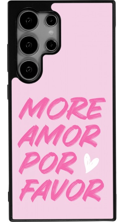 Coque Samsung Galaxy S25 Ultra - Silicone rigide noir More amor porfavor Coque Samsung Galaxy S25 Ultra - Silicone rigide noir More amor porfavor