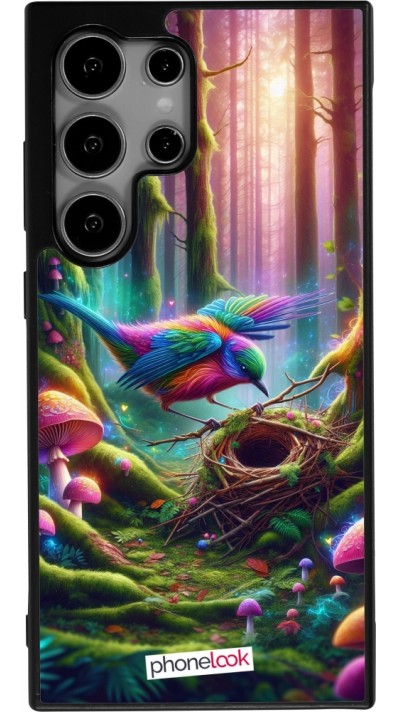 Samsung Galaxy S25 Ultra Case Hülle - Silikon schwarz Vogel Nest Wald
