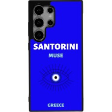 Samsung Galaxy S25 Ultra Case Hülle - Silikon schwarz Pop Summer Destination Santorini