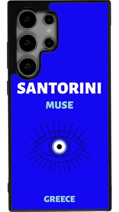 Samsung Galaxy S25 Ultra Case Hülle - Silikon schwarz Pop Summer Destination Santorini