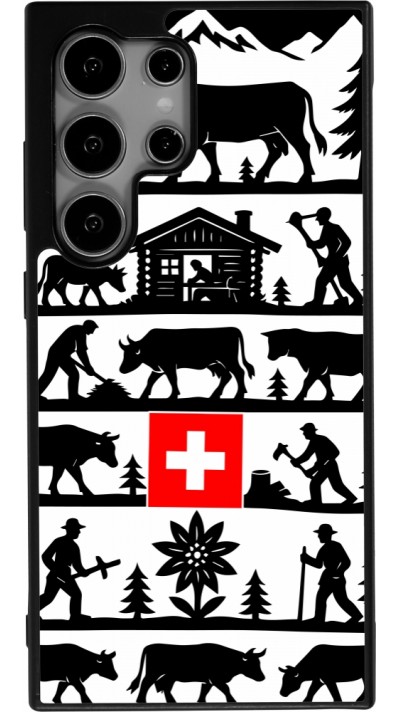 Coque Samsung Galaxy S25 Ultra - Silicone rigide noir Poya Suisse 1