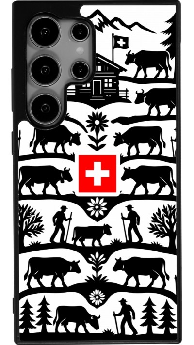 Coque Samsung Galaxy S25 Ultra - Silicone rigide noir Poya Suisse 3