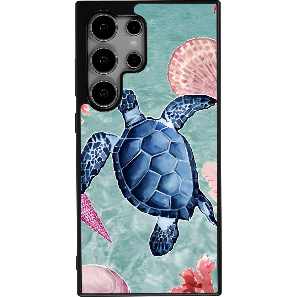 Samsung Galaxy S25 Ultra Case Hülle - Silikon schwarz Preppy Turtle
