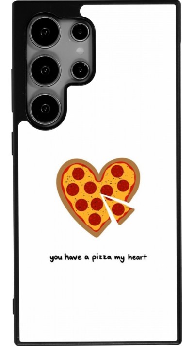 Samsung Galaxy S25 Ultra Case Hülle - Silikon schwarz Saint Valentines Day 26 You have my pizza heart