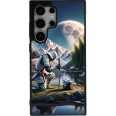 Samsung Galaxy S25 Ultra Case Hülle - Silikon schwarz Samurai Katana Mond