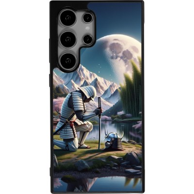 Samsung Galaxy S25 Ultra Case Hülle - Silikon schwarz Samurai Katana Mond