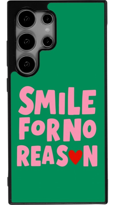 Samsung Galaxy S25 Ultra Case Hülle - Silikon schwarz Smile for no reason 2026
