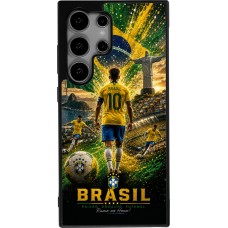 Samsung Galaxy S25 Ultra Case Hülle - Silikon schwarz Fussball Brasilien splash 2026