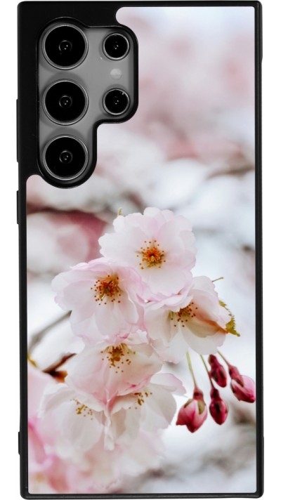 Samsung Galaxy S25 Ultra Case Hülle - Silikon schwarz Cherry tree 2026