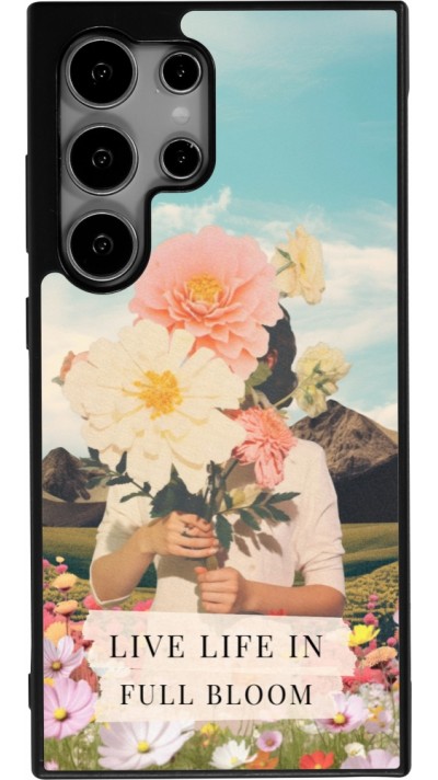 Samsung Galaxy S25 Ultra Case Hülle - Silikon schwarz Live life in full moon 2026