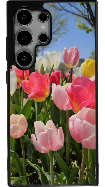 Samsung Galaxy S25 Ultra Case Hülle - Silikon schwarz Tulips 2026