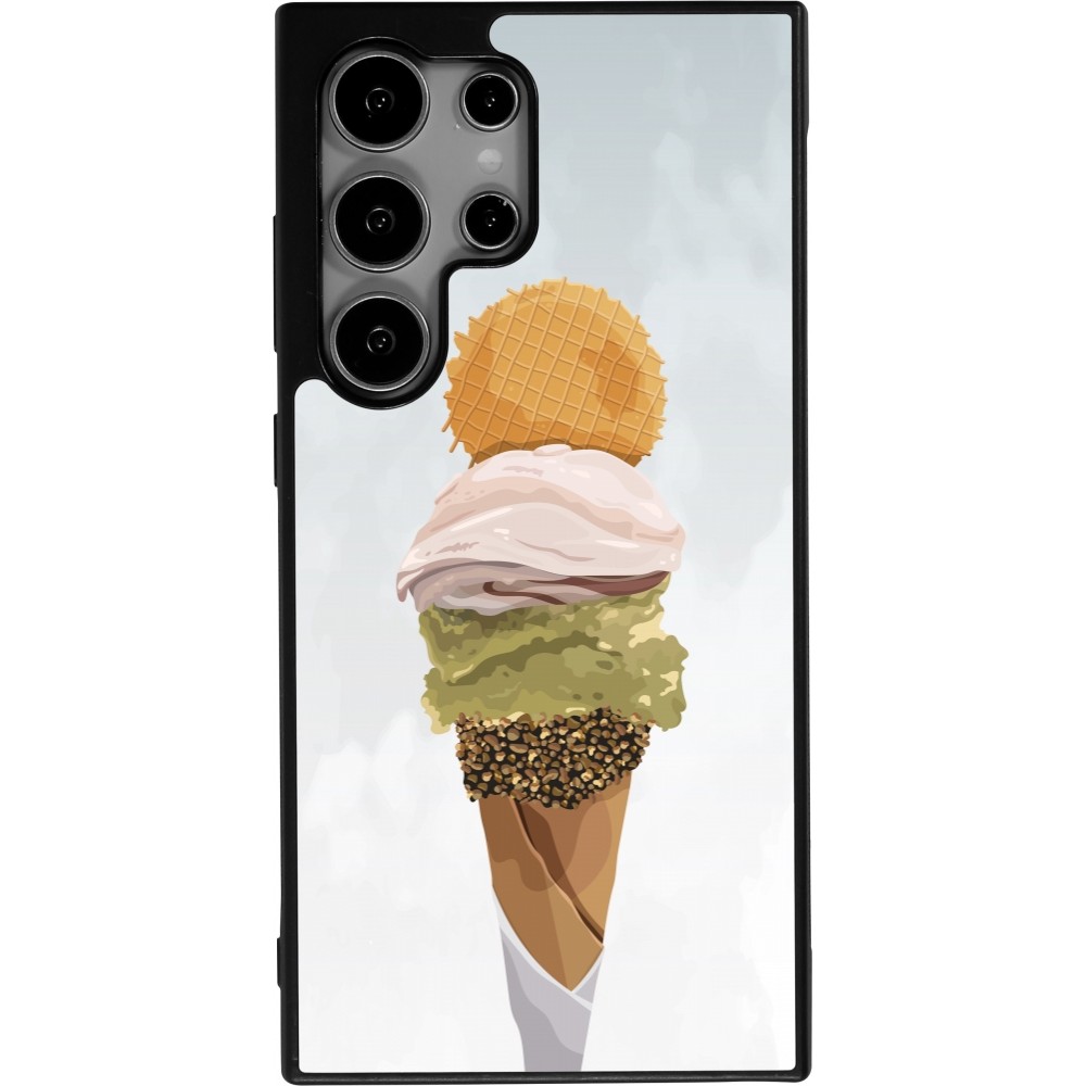 Samsung Galaxy S25 Ultra Case Hülle - Silikon schwarz Summer 2025 Cornet