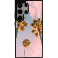 Samsung Galaxy S25 Ultra Case Hülle - Silikon schwarz Summer 2025 Palmiers