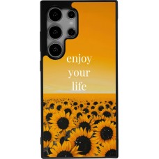 Samsung Galaxy S25 Ultra Case Hülle - Silikon schwarz Summer 2026 Enjoy your life