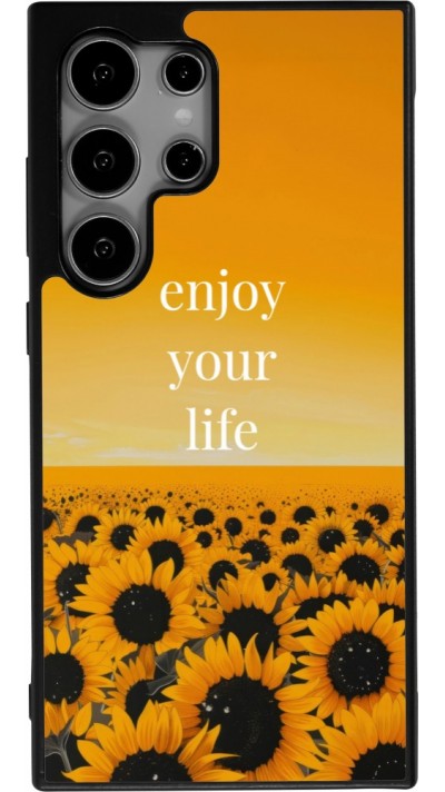 Samsung Galaxy S25 Ultra Case Hülle - Silikon schwarz Summer 2026 Enjoy your life