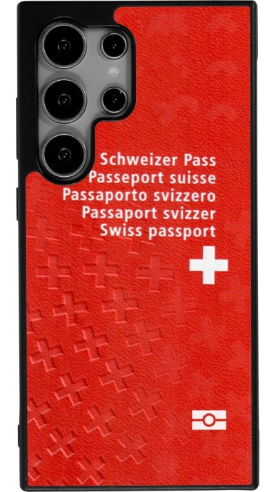 Samsung Galaxy S25 Ultra Case Hülle - Silikon schwarz Swiss Passport