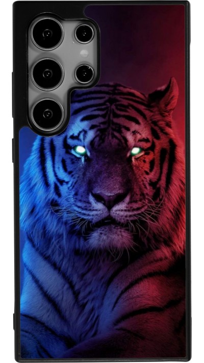 Samsung Galaxy S25 Ultra Case Hülle - Silikon schwarz Tiger Blue Red