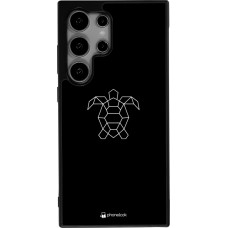 Samsung Galaxy S25 Ultra Case Hülle - Silikon schwarz Turtles lines on black