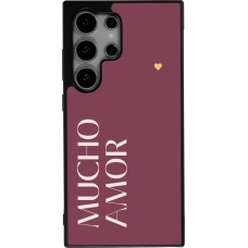 Samsung Galaxy S25 Ultra Case Hülle - Silikon schwarz Valentine 2024 mucho amor rosado