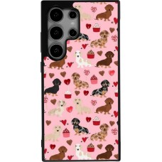 Samsung Galaxy S25 Ultra Case Hülle - Silikon schwarz Valentine 2024 puppy love