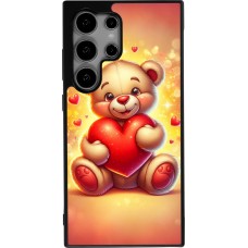 Samsung Galaxy S25 Ultra Case Hülle - Silikon schwarz Valentin 2024 Teddy Liebe