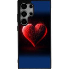 Samsung Galaxy S25 Ultra Case Hülle - Silikon schwarz Valentin 2025 rotes Herz