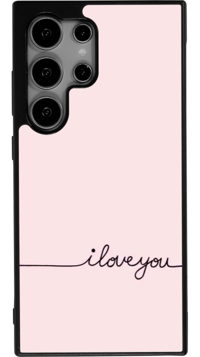 Samsung Galaxy S25 Ultra Case Hülle - Silikon schwarz Valentine 2023 i love you writing