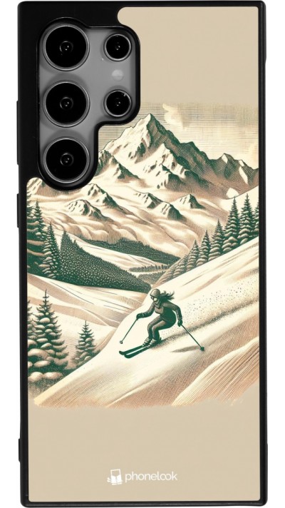Samsung Galaxy S25 Ultra Case Hülle - Silikon schwarz Vintage Skiberg