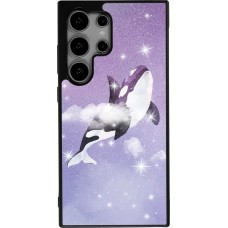 Samsung Galaxy S25 Ultra Case Hülle - Silikon schwarz Whale in sparking stars