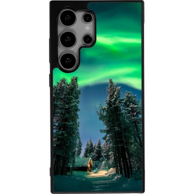 Samsung Galaxy S25 Ultra Case Hülle - Silikon schwarz Winter 22 Northern Lights