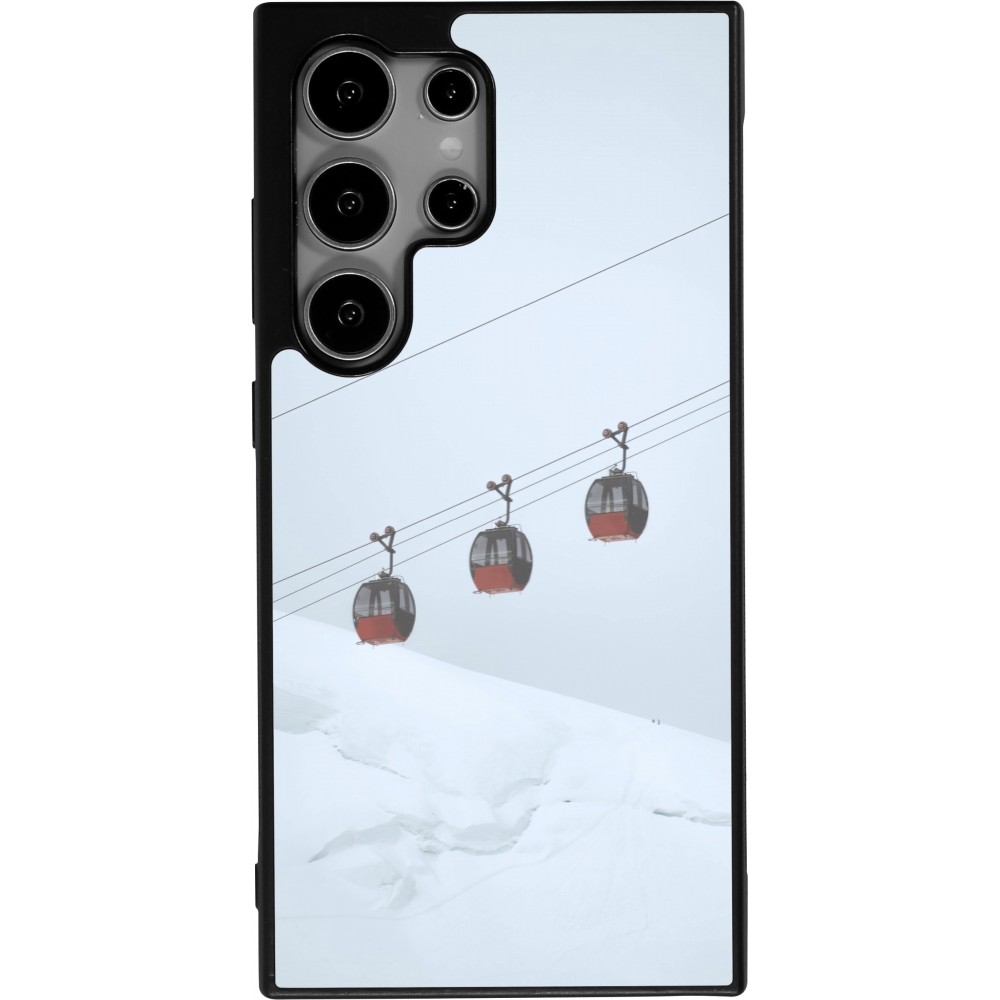 Samsung Galaxy S25 Ultra Case Hülle - Silikon schwarz Winter 22 ski lift