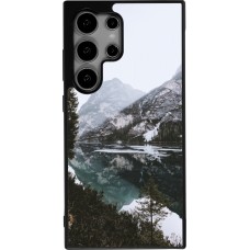 Samsung Galaxy S25 Ultra Case Hülle - Silikon schwarz Winter 22 snowy mountain and lake