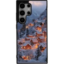 Samsung Galaxy S25 Ultra Case Hülle - Silikon schwarz Winter 25 Winter snowy village