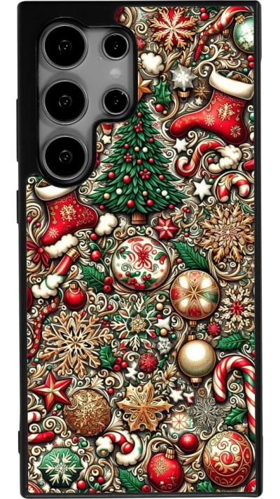 Samsung Galaxy S25 Ultra Case Hülle - Silikon schwarz Weihnachten 2023 Mikromuster