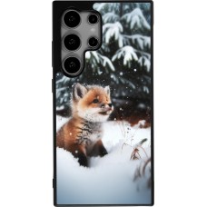 Samsung Galaxy S25 Ultra Case Hülle - Silikon schwarz Weihnachten 2023 Fuechslein Tanne