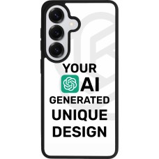 Coque Samsung Galaxy S26 - Silicone rigide noir Unique au monde générée par intelligence artificielle (AI) avec vos idées