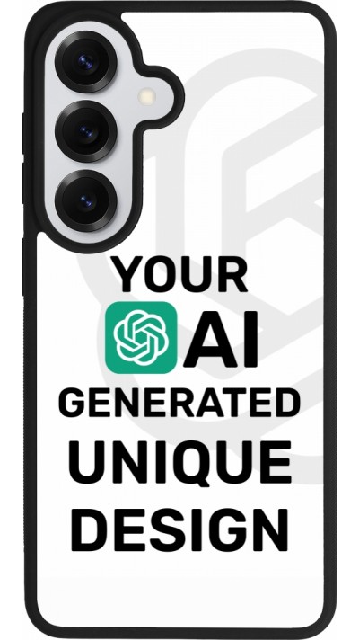 Coque Samsung Galaxy S26 - Silicone rigide noir Unique au monde générée par intelligence artificielle (AI) avec vos idées