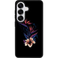 Samsung Galaxy S26 Case Hülle - Silikon schwarz Dark Flowers