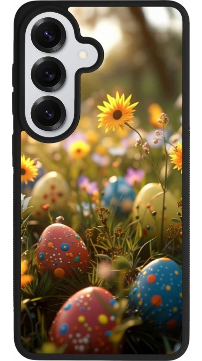 Samsung Galaxy S26 Case Hülle - Silikon schwarz Easter 2026 Decorated eggs