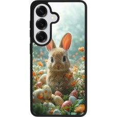 Samsung Galaxy S26 Case Hülle - Silikon schwarz Easter 2026 Rabbit in the garden