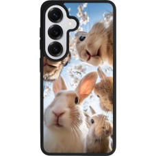 Samsung Galaxy S26 Case Hülle - Silikon schwarz Easter 2026 Rabbits