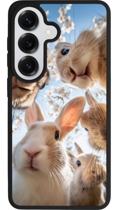 Samsung Galaxy S26 Case Hülle - Silikon schwarz Easter 2026 Rabbits