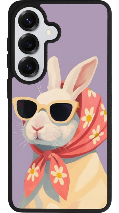 Samsung Galaxy S26 Case Hülle - Silikon schwarz Easter 2026 Rabbit with scarf