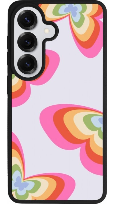 Coque Samsung Galaxy S26 - Silicone rigide noir Easter 2024 rainbow butterflies