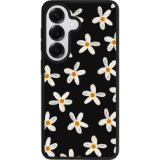 Samsung Galaxy S26 Case Hülle - Silikon schwarz Easter 2024 white on black flower