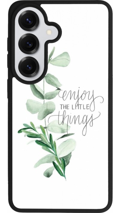 Coque Samsung Galaxy S26 - Silicone rigide noir Enjoy the little things