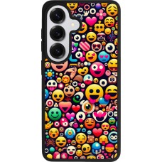 Coque Samsung Galaxy S26 - Silicone rigide noir Emoji Mix Color