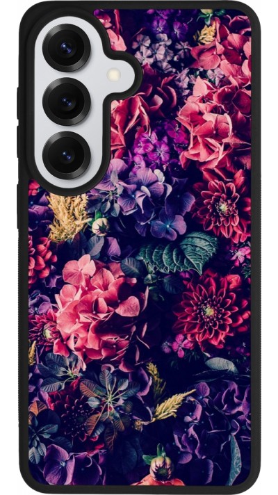 Coque Samsung Galaxy S26 - Silicone rigide noir Flowers Dark