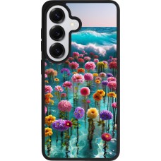 Coque Samsung Galaxy S26 - Silicone rigide noir Flower sea waves